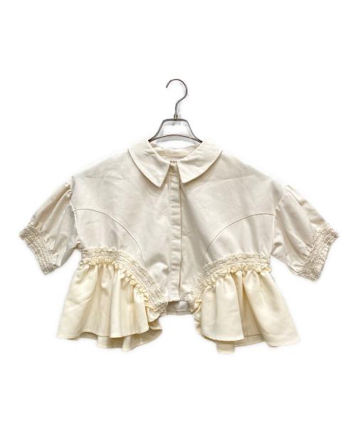 POPPY（ポピー）POPPY (ポピー) フリルショートジャケット アイボリー サイズ:FREEの古着・服飾アイテム