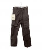 Omar Afridiオマールアフリディ）の古着「SIDE ZIPPED TROUSERS」｜ブラウン