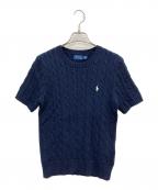 POLO RALPH LAURENポロ・ラルフローレン）の古着「半袖ニット」｜ネイビー