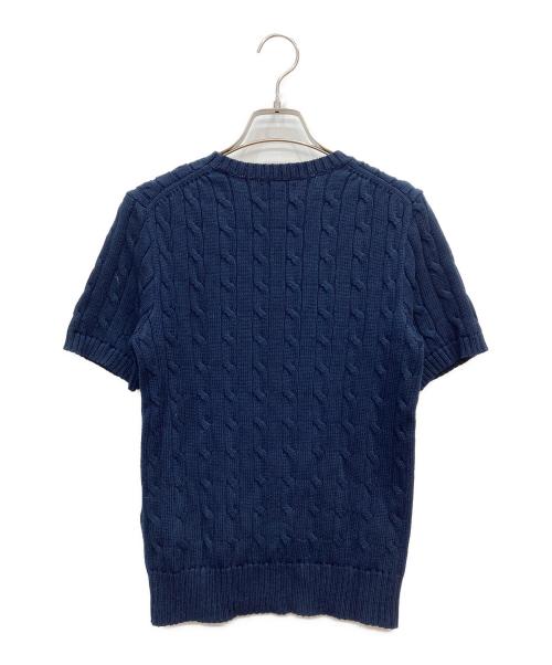 POLO RALPH LAUREN（ポロ・ラルフローレン）POLO RALPH LAUREN (ポロ・ラルフローレン) 半袖ニット ネイビー サイズ:Mの古着・服飾アイテム