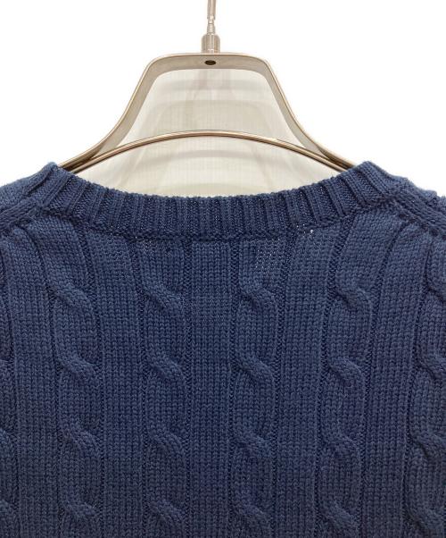 POLO RALPH LAUREN（ポロ・ラルフローレン）POLO RALPH LAUREN (ポロ・ラルフローレン) 半袖ニット ネイビー サイズ:Mの古着・服飾アイテム