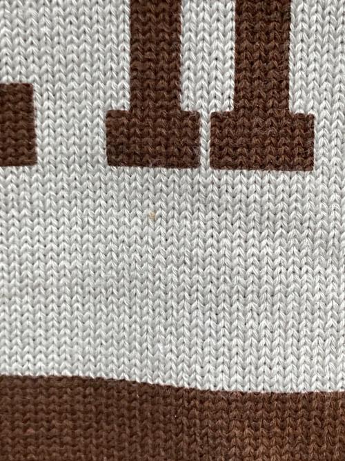 GDC（ジーディーシー）GDC (ジーディーシー) プリントニット グレー サイズ:Lの古着・服飾アイテム