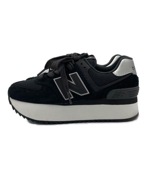NEW BALANCE（ニューバランス）NEW BALANCE (ニューバランス) 厚底スニーカー ブラック サイズ:23㎝の古着・服飾アイテム