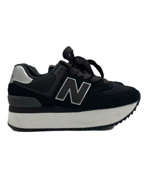 NEW BALANCE（ニューバランス）NEW BALANCE (ニューバランス) 厚底スニーカー ブラック サイズ:23㎝の古着・服飾アイテム