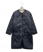 MACKINTOSH PHILOSOPHYマッキントッシュ フィロソフィー）の古着「ノーカラーキルティングロングコート」｜ブラック