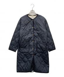 MACKINTOSH PHILOSOPHY（マッキントッシュ フィロソフィー）の古着「ノーカラーキルティングロングコート」｜ブラック