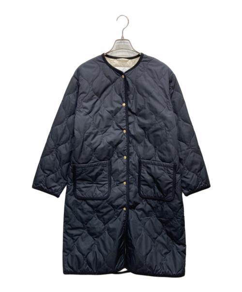 MACKINTOSH PHILOSOPHY（マッキントッシュ フィロソフィー）MACKINTOSH PHILOSOPHY (マッキントッシュ フィロソフィー) ノーカラーキルティングロングコート ブラック サイズ:Mの古着・服飾アイテム