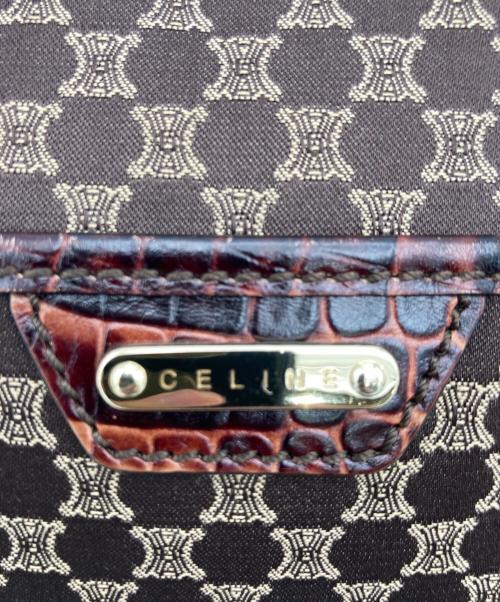 CELINE（セリーヌ）CELINE (セリーヌ) マカダム柄 キャンバス ショルダーバッグ ブラウンの古着・服飾アイテム