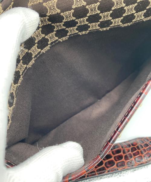 CELINE（セリーヌ）CELINE (セリーヌ) マカダム柄 キャンバス ショルダーバッグ ブラウンの古着・服飾アイテム