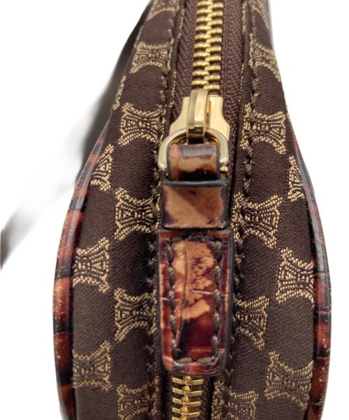 CELINE（セリーヌ）CELINE (セリーヌ) マカダム柄 キャンバス ショルダーバッグ ブラウンの古着・服飾アイテム