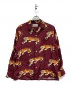 WACKO MARIAワコマリア）の古着「TIM LEHI L/S HAWAIIAN SHIRT」｜バーガンディー