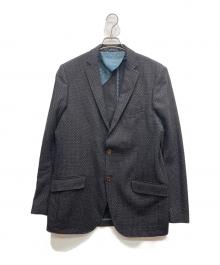 ETRO（エトロ）の古着「カシミヤ混ウールテーラードジャケット」｜ブラウン