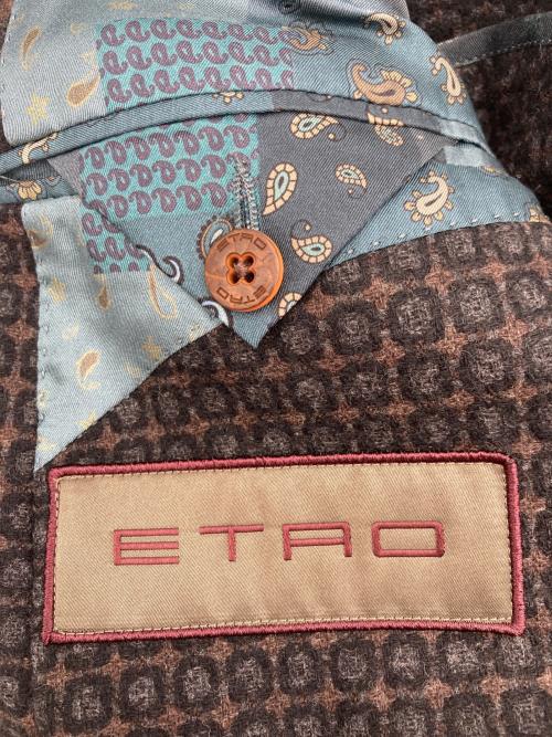 ETRO（エトロ）ETRO (エトロ) カシミヤ混ウールテーラードジャケット ブラウン サイズ:不明の古着・服飾アイテム