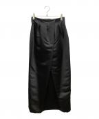 SEAシー）の古着「HEAVY SATIN ORIGAMI SKIRT」｜ブラック