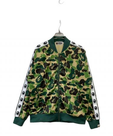 A BATHING APE カモフラ柄 トラックジャケット グリーン S 中古・古着通販】A BATHING APE (アベイシングエイプ) カモフラ