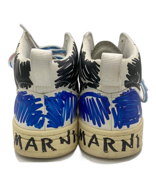 MARNI（マルニ）MARNI (マルニ) VEJA (ヴェジャ) ペイントミッドカットスニーカー ホワイト サイズ:28cmの古着・服飾アイテム