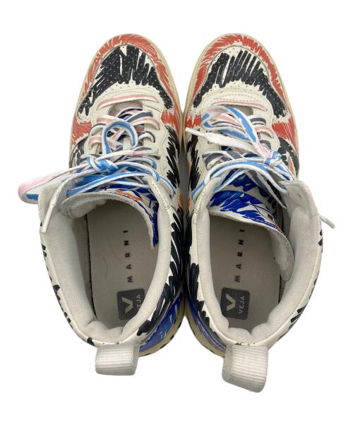 MARNI（マルニ）MARNI (マルニ) VEJA (ヴェジャ) ペイントミッドカットスニーカー ホワイト サイズ:28cmの古着・服飾アイテム