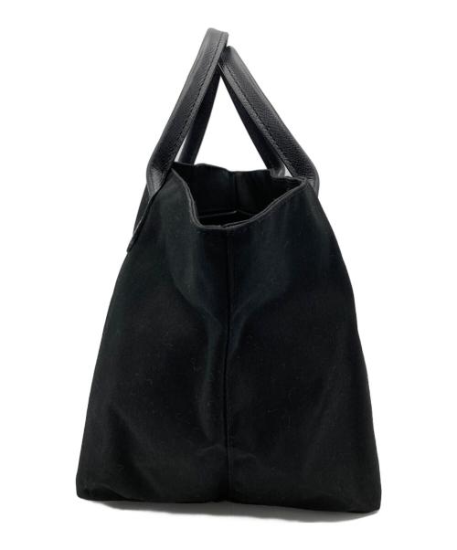 Herve Chapelier（エルベシャプリエ）Herve Chapelier (エルベシャプリエ) レザーハンドル舟形トートM ブラックの古着・服飾アイテム