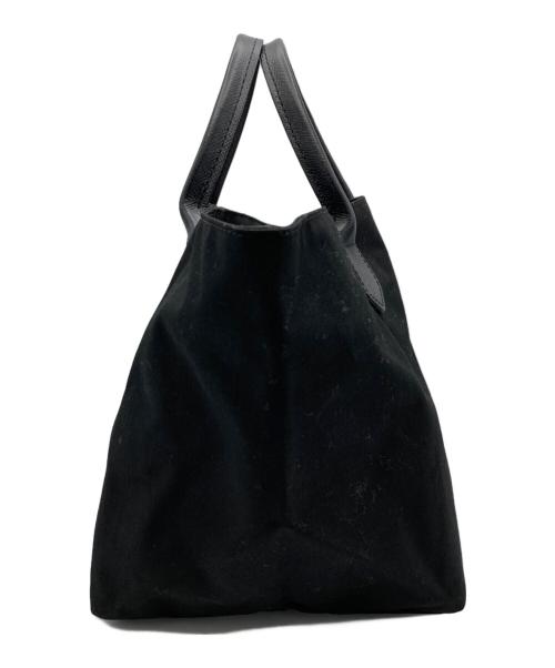 Herve Chapelier（エルベシャプリエ）Herve Chapelier (エルベシャプリエ) レザーハンドル舟形トートM ブラックの古着・服飾アイテム