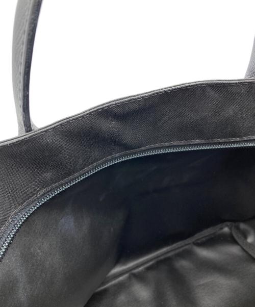 Herve Chapelier（エルベシャプリエ）Herve Chapelier (エルベシャプリエ) レザーハンドル舟形トートM ブラックの古着・服飾アイテム