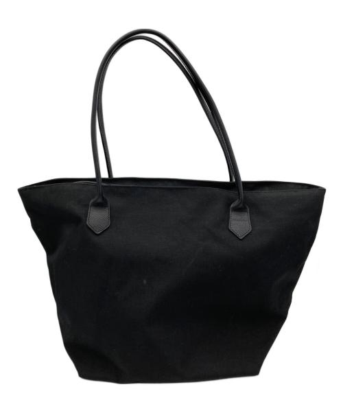 Herve Chapelier（エルベシャプリエ）Herve Chapelier (エルベシャプリエ) レザーハンドル舟形トートL ブラックの古着・服飾アイテム