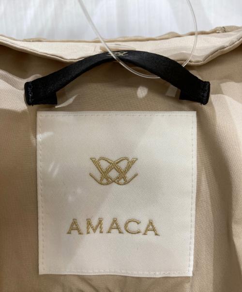 AMACA（アマカ）AMACA (アマカ) キルティングミディアムフーディコート ベージュ サイズ:M 未使用品の古着・服飾アイテム