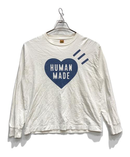 HUMAN MADE（ヒューマンメイド）HUMAN MADE (ヒューマンメイド) ロングスリーブカットソー ホワイト サイズ:XLの古着・服飾アイテム