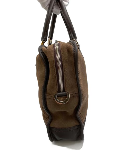 LOEWE（ロエベ）LOEWE (ロエベ) アマソナ40 スエードハンドバッグ ブラウンの古着・服飾アイテム