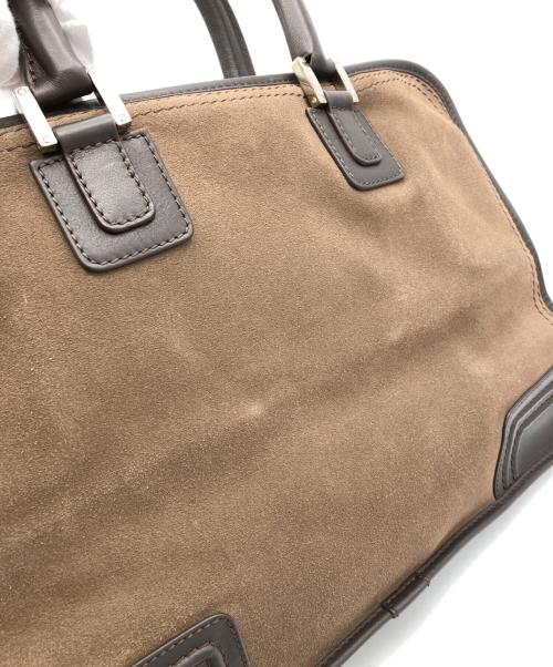 LOEWE（ロエベ）LOEWE (ロエベ) アマソナ40 スエードハンドバッグ ブラウンの古着・服飾アイテム