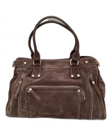 LONGCHAMP（ロンシャン）の古着「スエードハンドバッグ」｜ブラウン