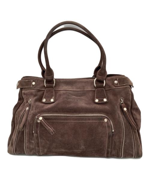 LONGCHAMP（ロンシャン）LONGCHAMP (ロンシャン) スエードハンドバッグ ブラウンの古着・服飾アイテム