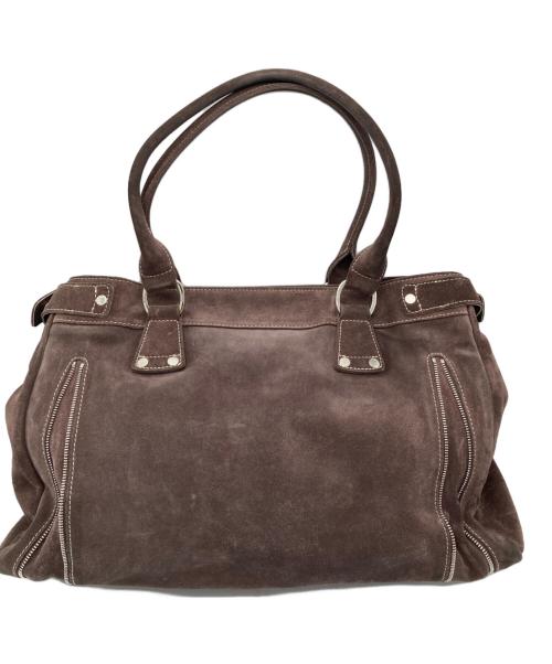 LONGCHAMP（ロンシャン）LONGCHAMP (ロンシャン) スエードハンドバッグ ブラウンの古着・服飾アイテム