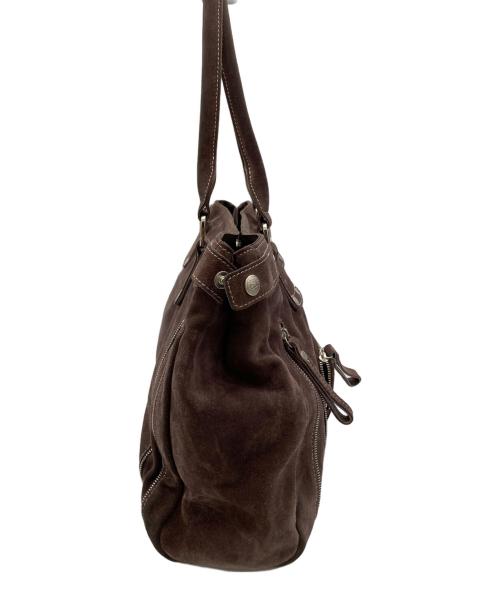 LONGCHAMP（ロンシャン）LONGCHAMP (ロンシャン) スエードハンドバッグ ブラウンの古着・服飾アイテム