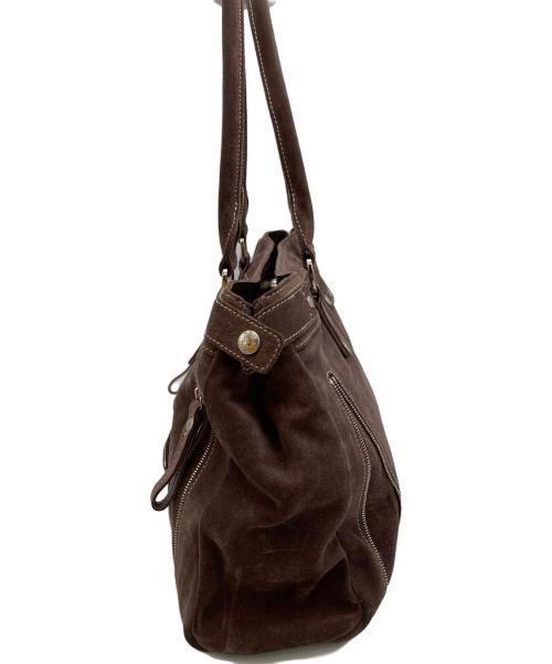 LONGCHAMP（ロンシャン）LONGCHAMP (ロンシャン) スエードハンドバッグ ブラウンの古着・服飾アイテム