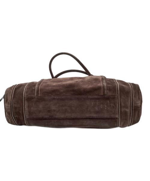 LONGCHAMP（ロンシャン）LONGCHAMP (ロンシャン) スエードハンドバッグ ブラウンの古着・服飾アイテム