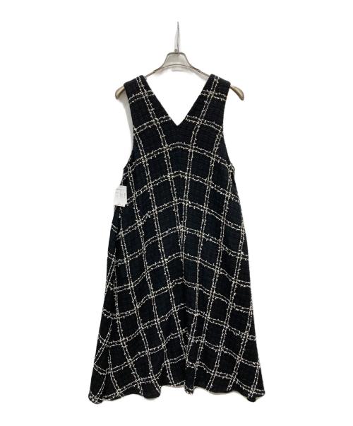 BEARDSLEY（ビアズリー）BEARDSLEY (ビアズリー) ツイードフレアワンピース ブラック サイズ:1の古着・服飾アイテム