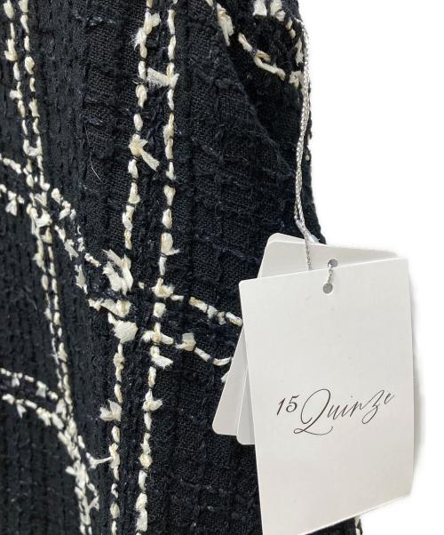 BEARDSLEY（ビアズリー）BEARDSLEY (ビアズリー) ツイードフレアワンピース ブラック サイズ:1の古着・服飾アイテム