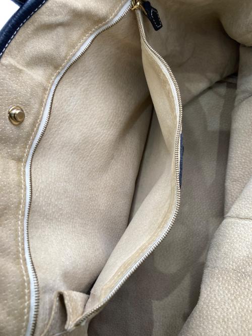 cisei（シセイ）Cisei (シセイ) シュリンクレザー トートバッグ ネイビーの古着・服飾アイテム