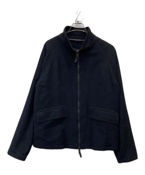 ARMANI COLLEZIONI（アルマーニ コレツィオーニ）ARMANI COLLEZIONI (アルマーニ コレツィオーニ) ダブルジップウールブルゾン ブラック サイズ:48の古着・服飾アイテム