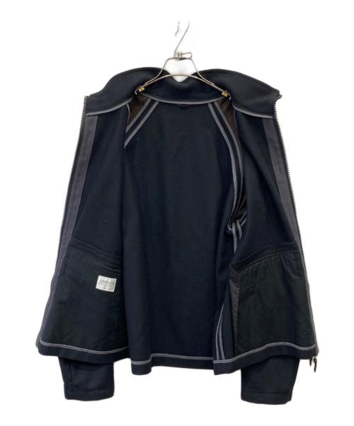 ARMANI COLLEZIONI（アルマーニ コレツィオーニ）ARMANI COLLEZIONI (アルマーニ コレツィオーニ) ダブルジップウールブルゾン ブラック サイズ:48の古着・服飾アイテム
