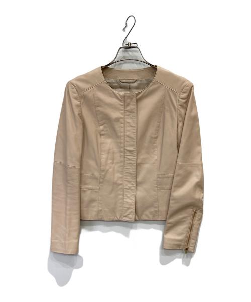 ANAYI（アナイ）ANAYI (アナイ) ラムレザージャケット ピンク サイズ:Mの古着・服飾アイテム