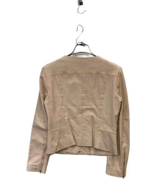ANAYI（アナイ）ANAYI (アナイ) ラムレザージャケット ピンク サイズ:Mの古着・服飾アイテム