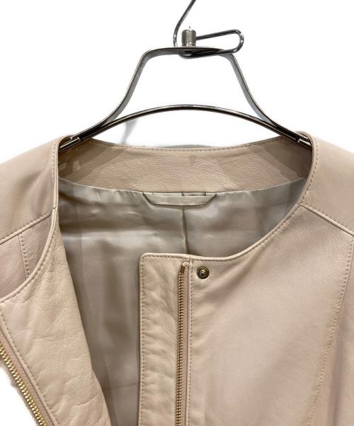 ANAYI（アナイ）ANAYI (アナイ) ラムレザージャケット ピンク サイズ:Mの古着・服飾アイテム