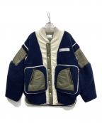 OMMOオーエムエムオー）の古着「REVERSIBLE MIXED FABRIC CT」｜ネイビー