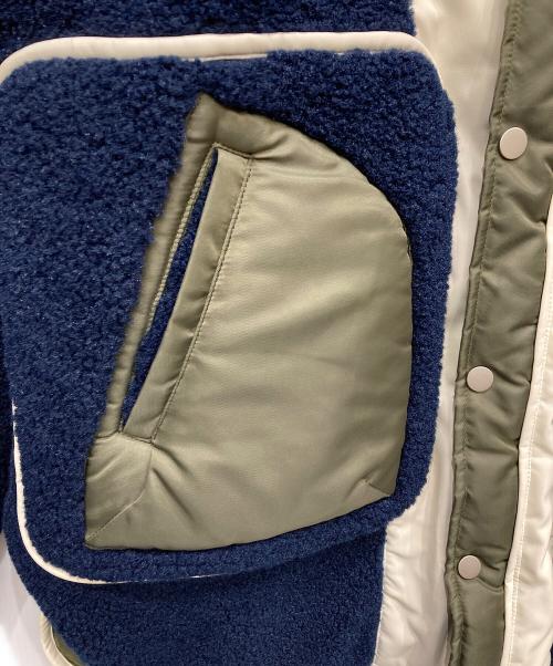 OMMO（オーエムエムオー）OMMO (オーエムエムオー) REVERSIBLE MIXED FABRIC CT ネイビー サイズ:36の古着・服飾アイテム