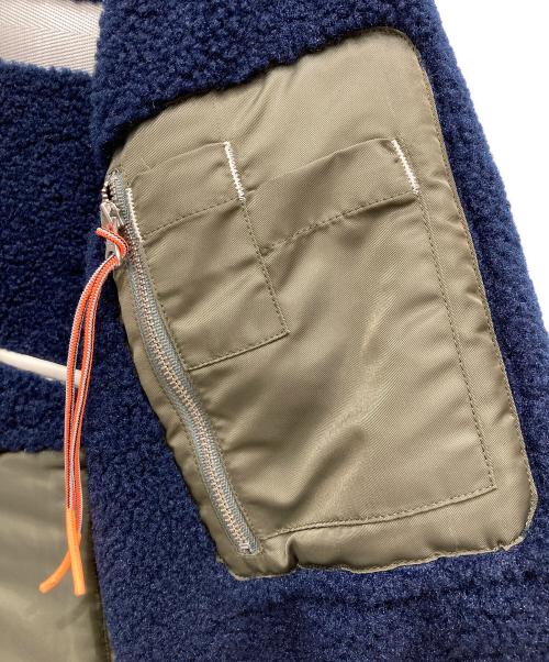 OMMO（オーエムエムオー）OMMO (オーエムエムオー) REVERSIBLE MIXED FABRIC CT ネイビー サイズ:36の古着・服飾アイテム
