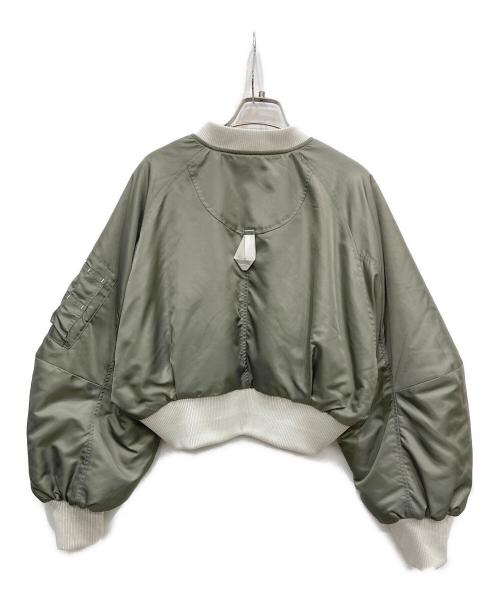 OMMO（オーエムエムオー）OMMO (オーエムエムオー) VOLUME SLEEVE SHORT MA-1 カーキ サイズ:38の古着・服飾アイテム