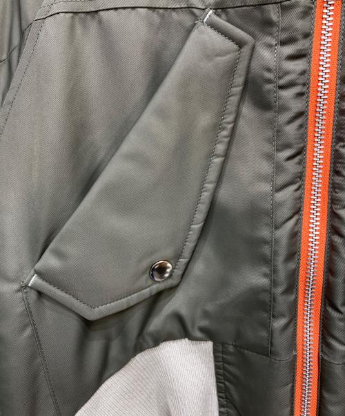 OMMO（オーエムエムオー）OMMO (オーエムエムオー) VOLUME SLEEVE SHORT MA-1 カーキ サイズ:38の古着・服飾アイテム