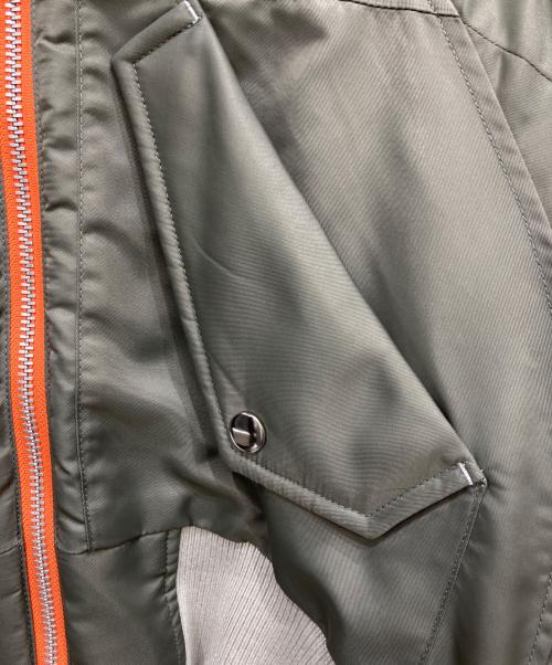 OMMO（オーエムエムオー）OMMO (オーエムエムオー) VOLUME SLEEVE SHORT MA-1 カーキ サイズ:38の古着・服飾アイテム