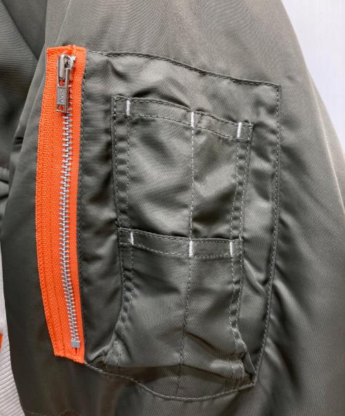 OMMO（オーエムエムオー）OMMO (オーエムエムオー) VOLUME SLEEVE SHORT MA-1 カーキ サイズ:38の古着・服飾アイテム